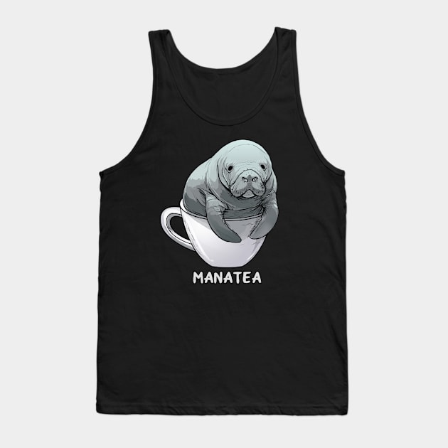 Funny manatee, Manatea pun Tank Top by Ryuvhiel